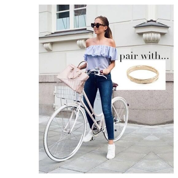 Sara Blaine/eSBe Papillon Bangles - Gold - New - Picture 4 of 4